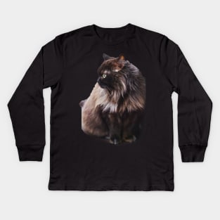 Black cat Kids Long Sleeve T-Shirt